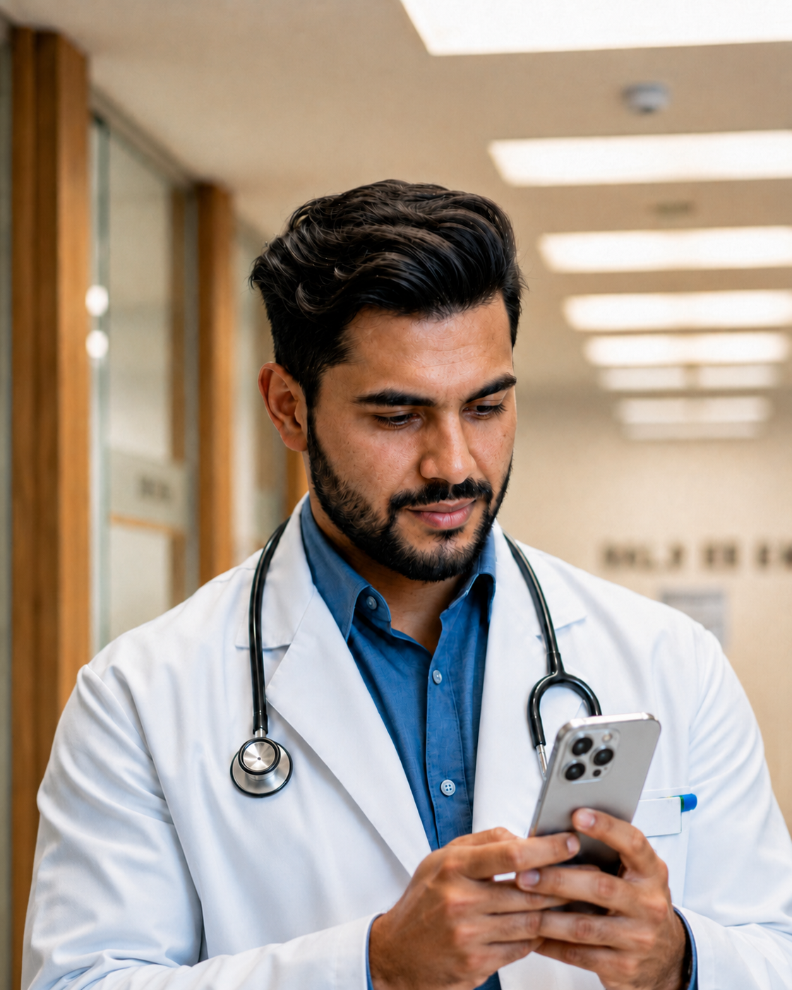 Médico avaliando atendimento da clínica